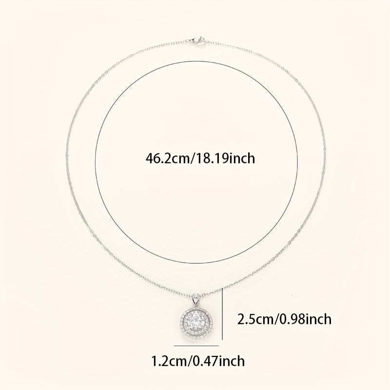 Delicate Moissanite Solitaire Necklace, Bridal Jewelry