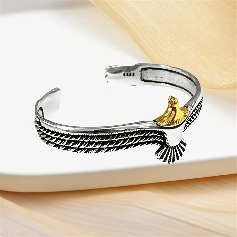 Punk Eagle Bangle Bracelet, Unisex Boho Hand Jewelry