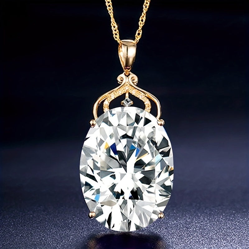 Luxury Amethyst Pendant Necklace, Hollow Crown Design